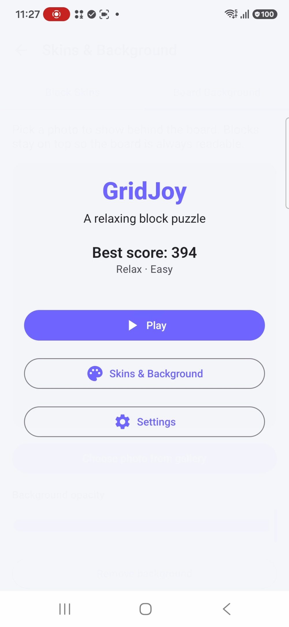 GridJoy splash screen