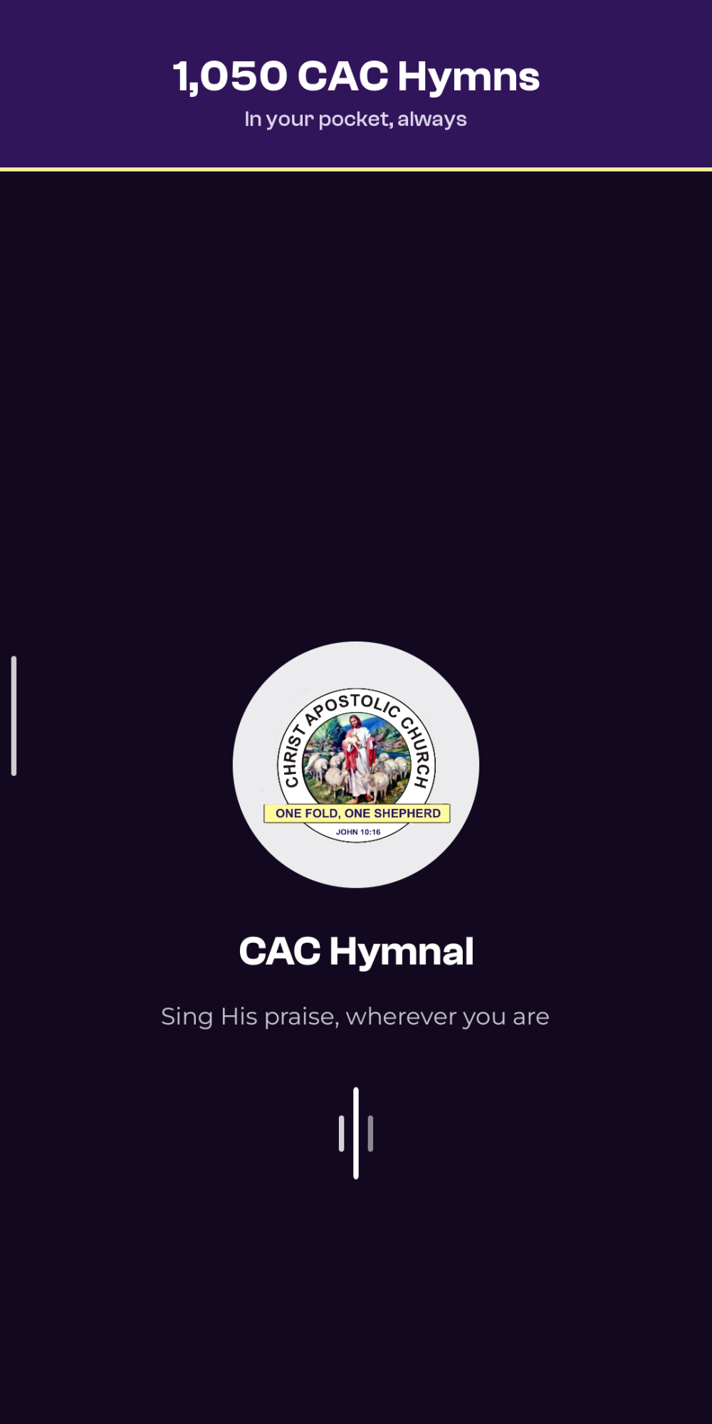 Hymnal App splash screen