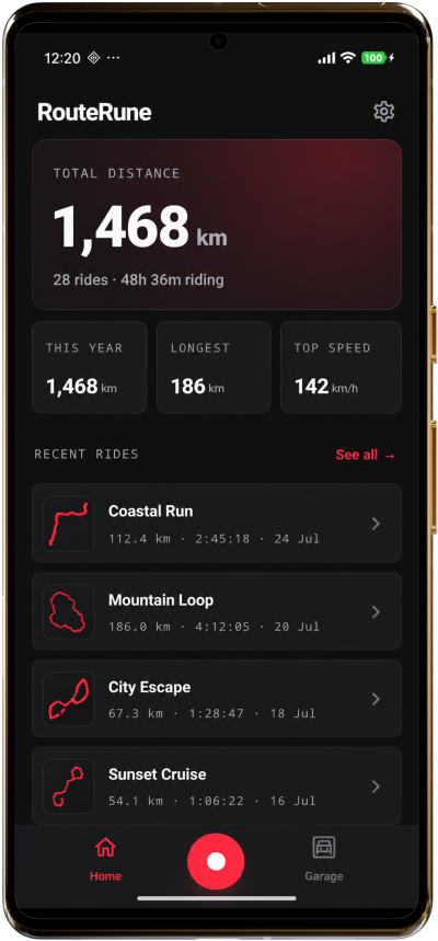 RouteRune screenshot 1