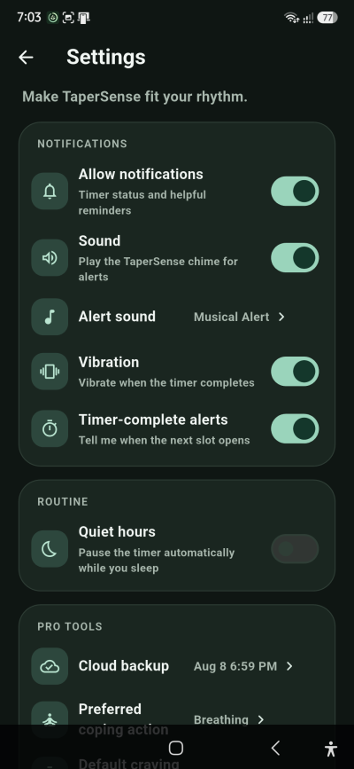 Taper Sense: Stop Smoking Slowly screenshot 3