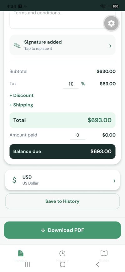 ClickInvoice screenshot 4