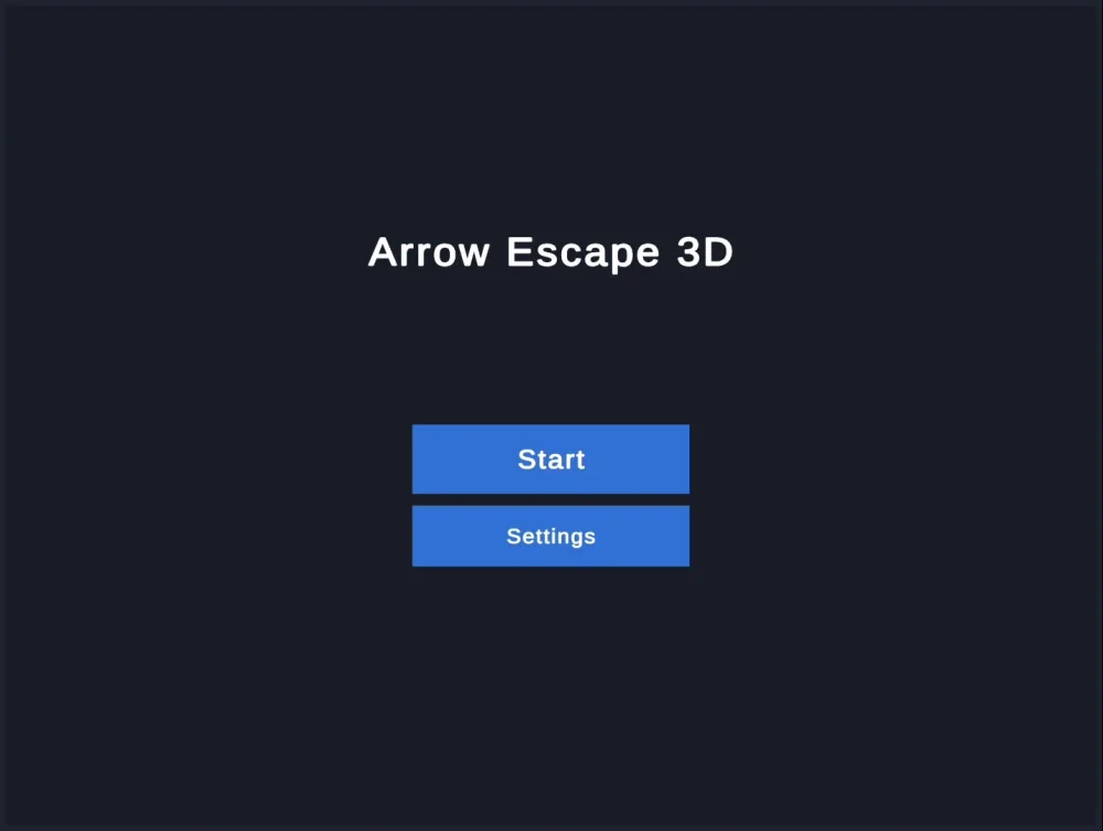 Arrow Escape 3D splash screen